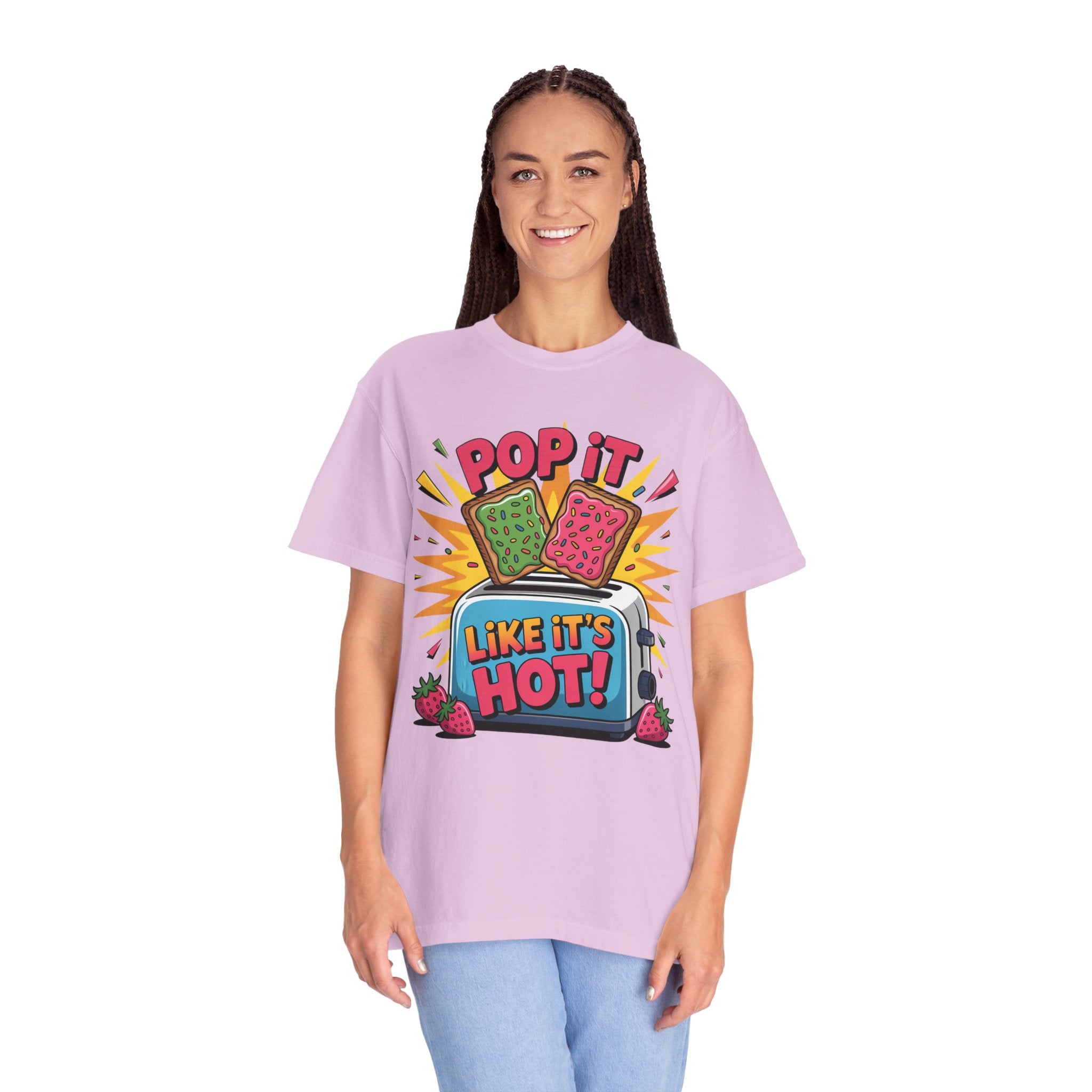 Funny Graphic T-Shirt — Pop It Like It's Hot Humor Gift Tee for Women