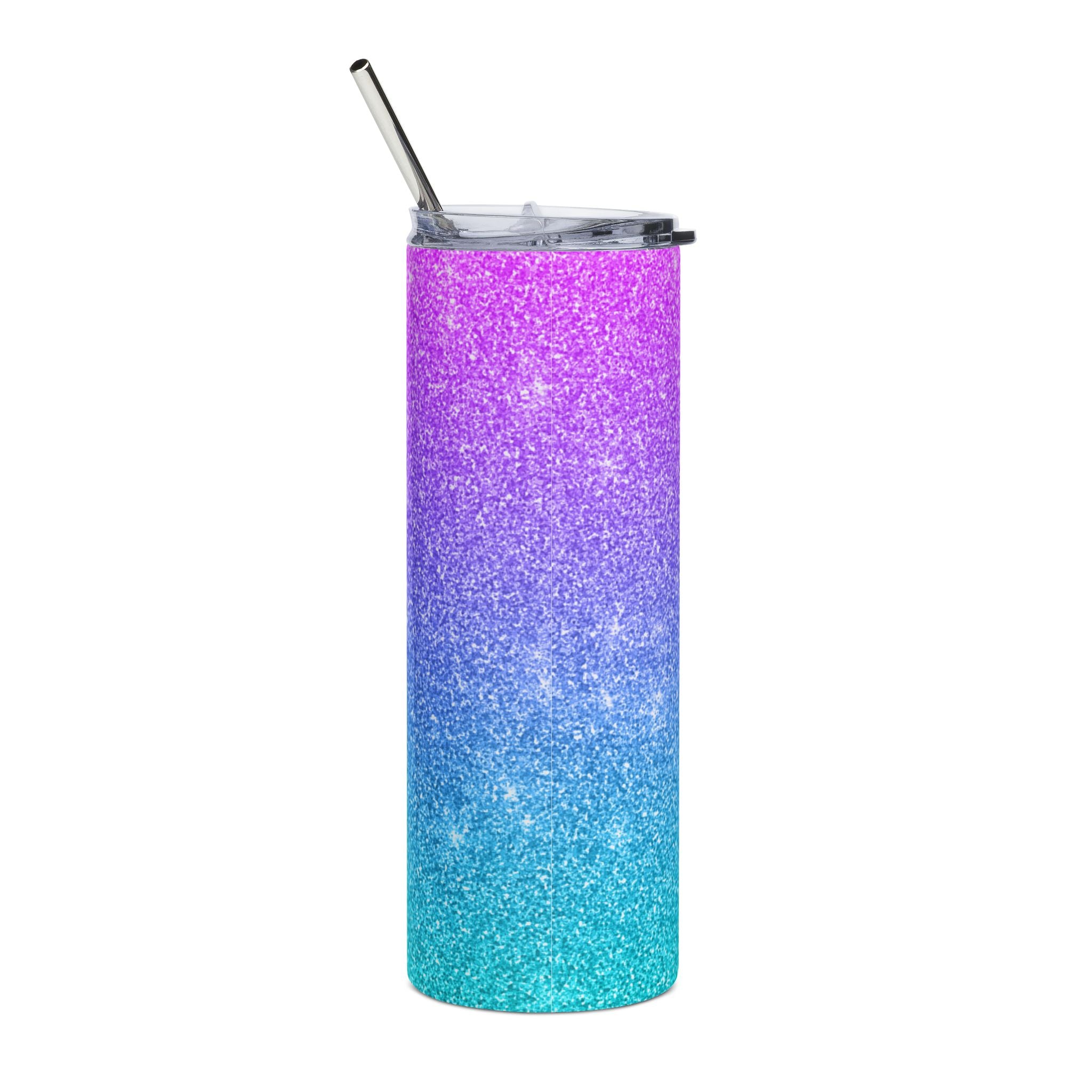 Inspirational Glitter Stainless Steel Tumbler - "Your Future is Being Built by What You Do Today" 20oz