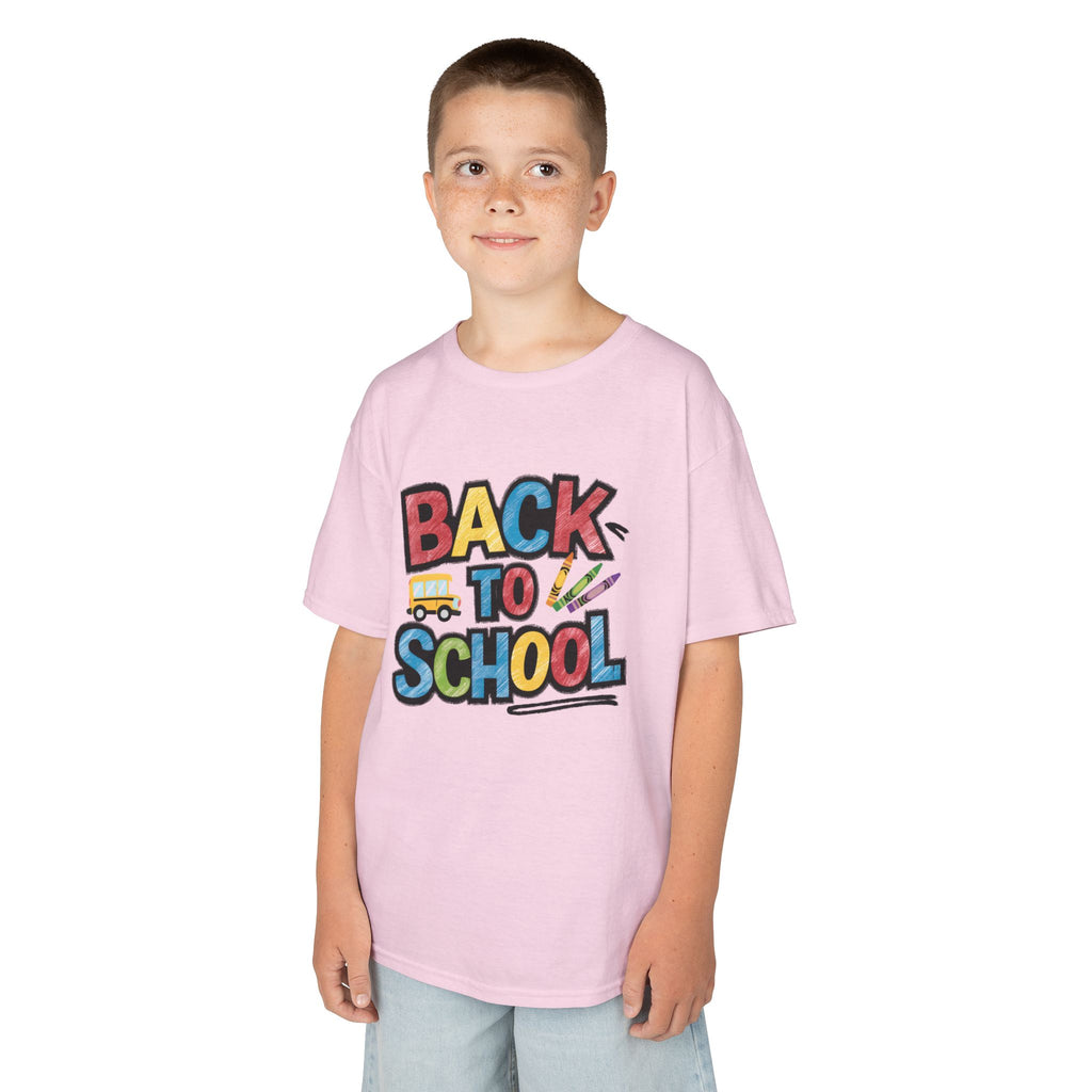 Back to School Kids T-Shirt — Colorful Retro School Design