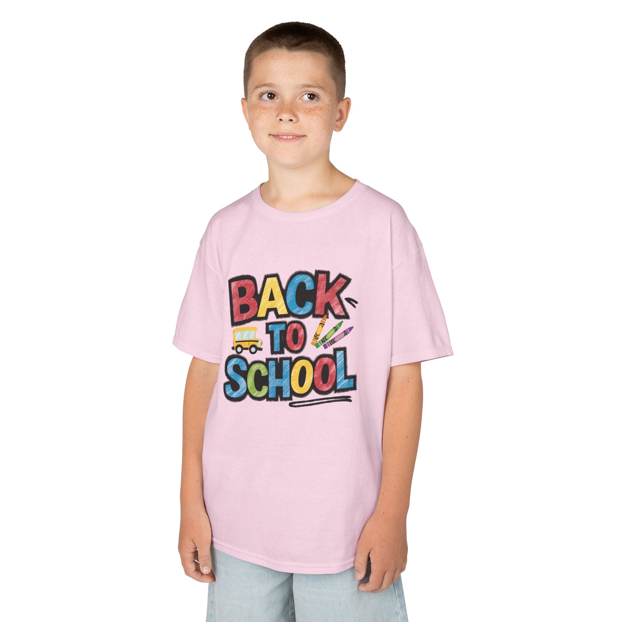 Back to School Kids T-Shirt — Colorful Retro School Design