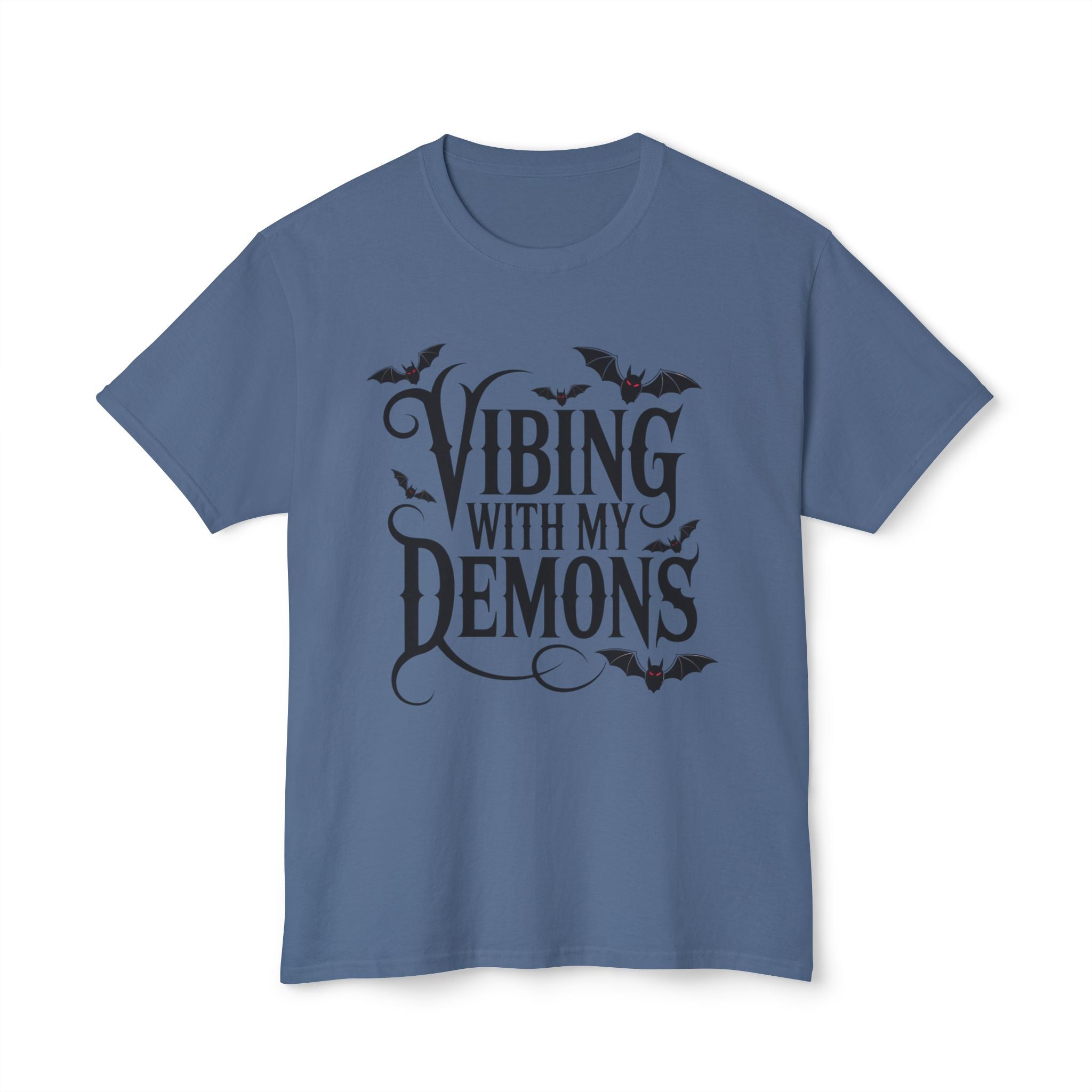 Funny Gothic Halloween T-Shirt — Vibing With My Demons Dark Humor Gift Tee