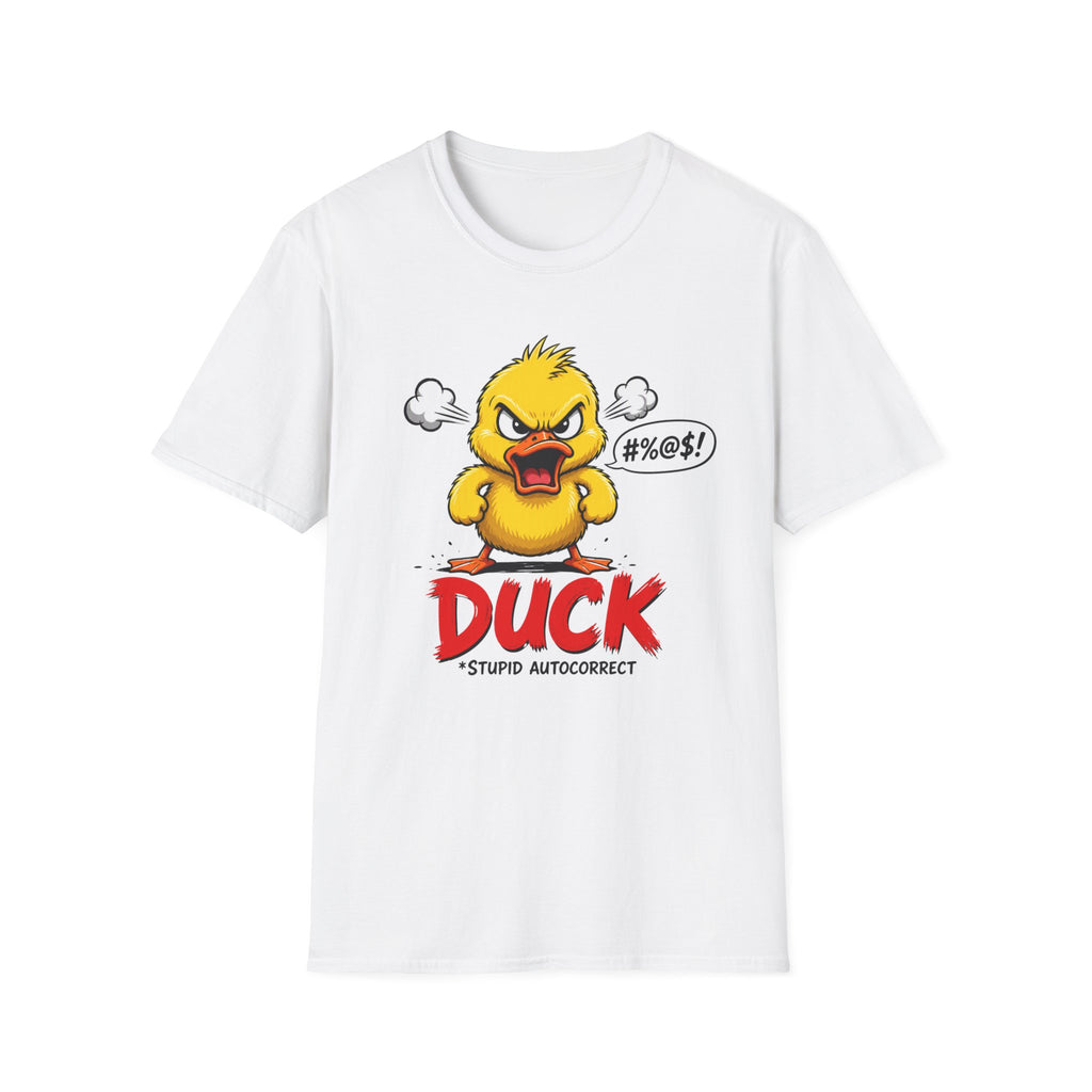 Angry Duck T-Shirt — Funny "Duck (Stupid Autocorrect)" Graphic Tee