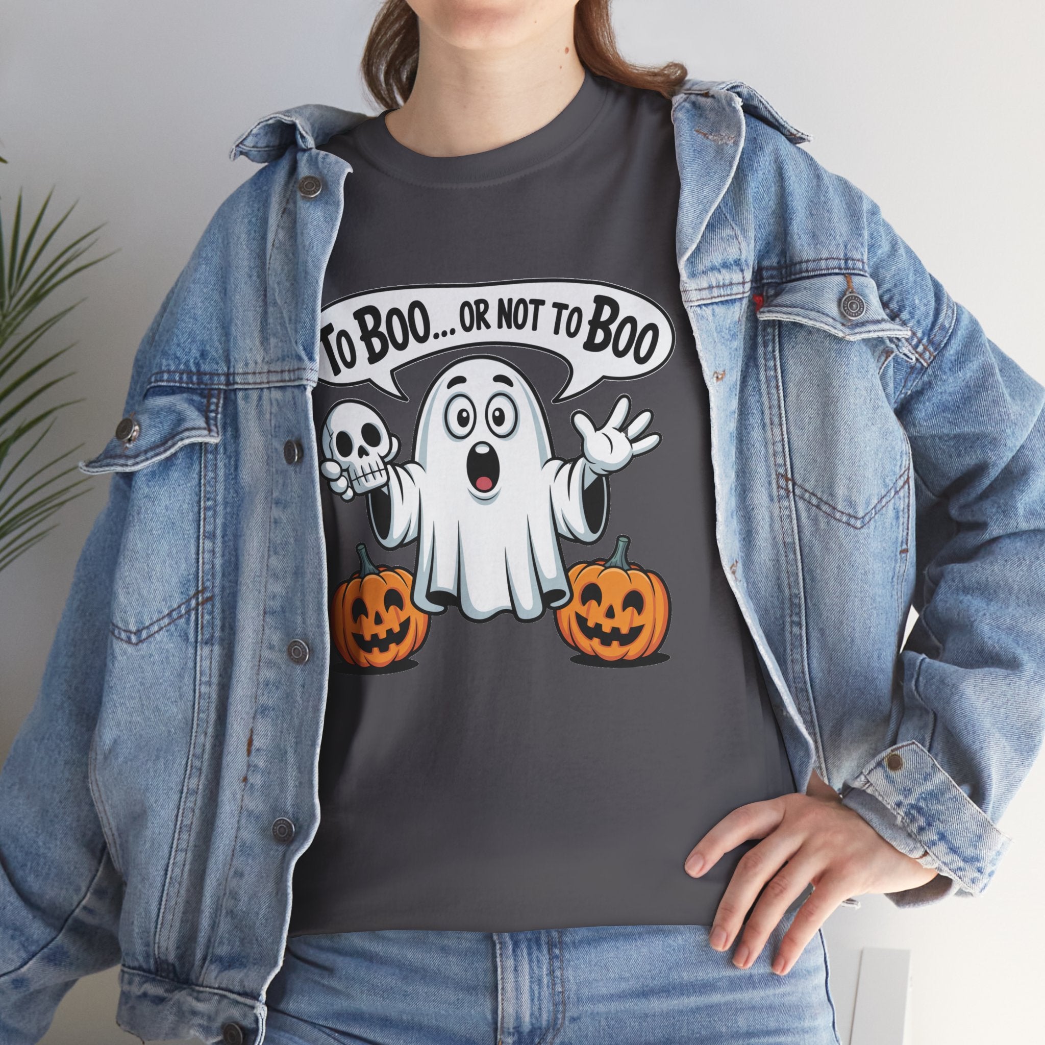 Halloween Ghost Tee - "To Boo... or Not to Boo" Cute Spooky Graphic T-Shirt