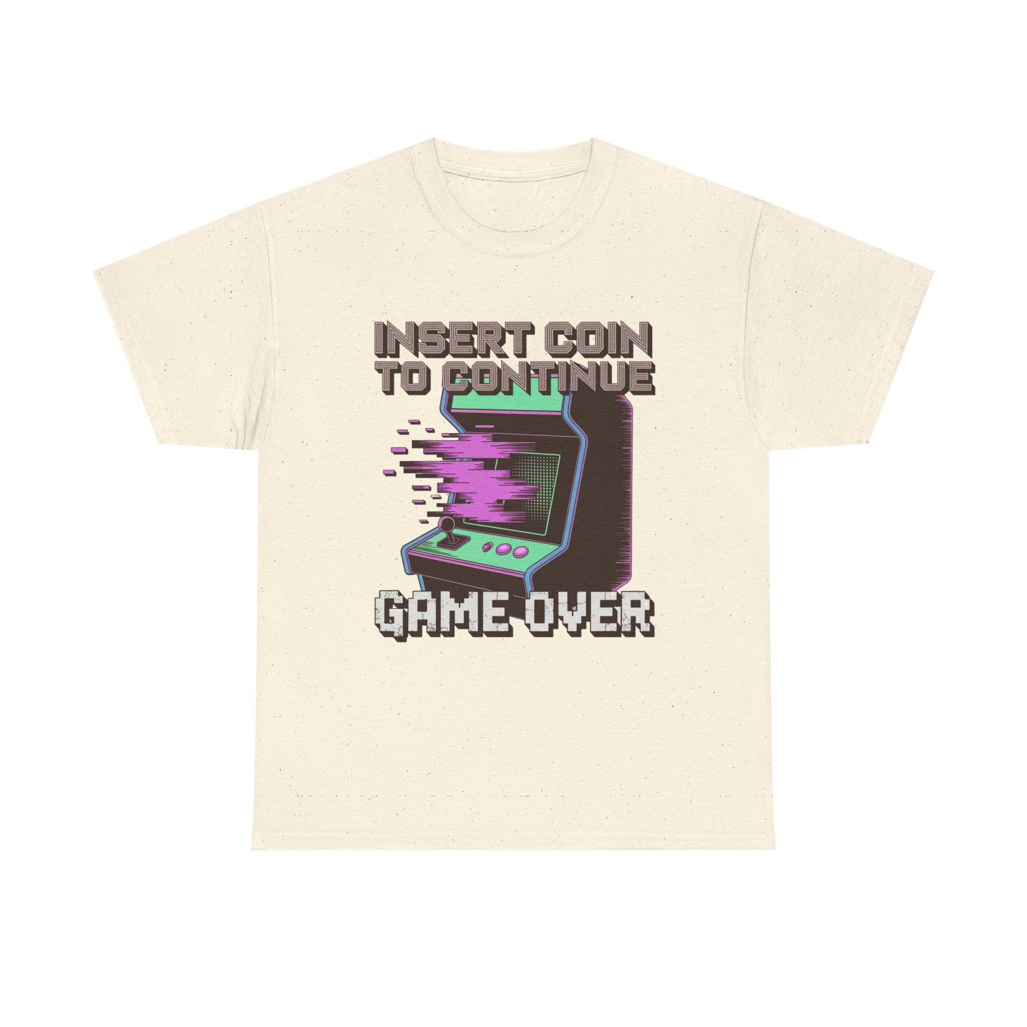 Funny Gamer T-Shirt — Insert Coin to Continue Retro Arcade Gift Tee for Men Women