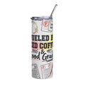 Funny Student 20oz Stainless Steel Tumbler — Fueled By Iced Coffee Exams & Good Grades Gift Travel Cup