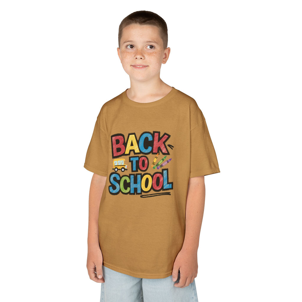 Back to School Kids T-Shirt — Colorful Retro School Design