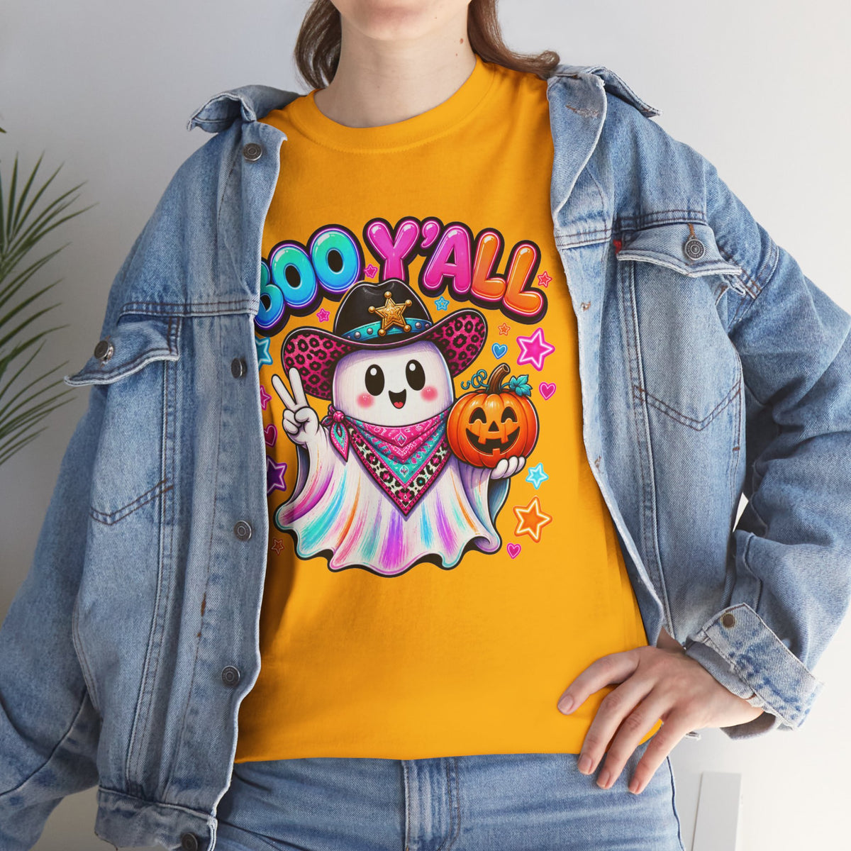 Boo Y’all Ghost Tee — Cute Halloween Pumpkin Trick-or-Treat T-Shirt