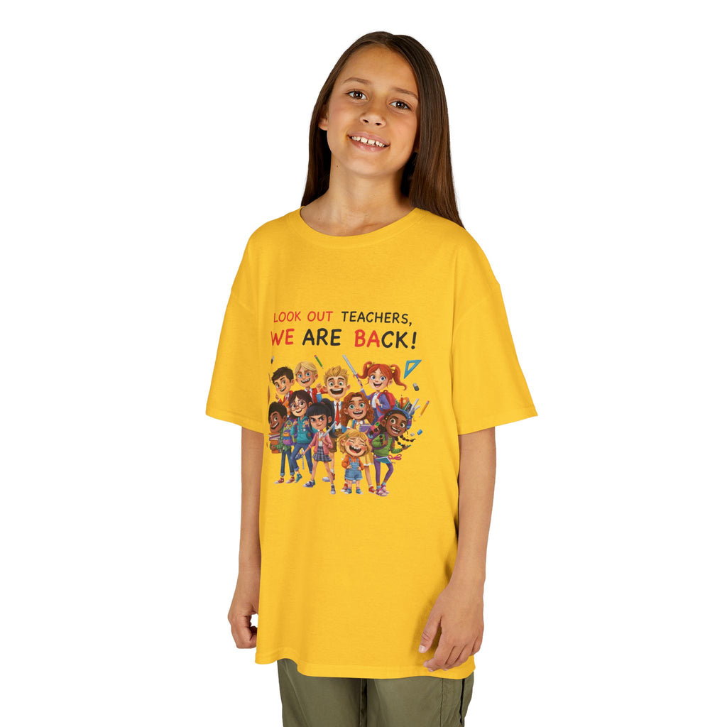 Kids T‑Shirt — "Look Out Teachers, We Are Back!" Back-to-School Graphic Tee