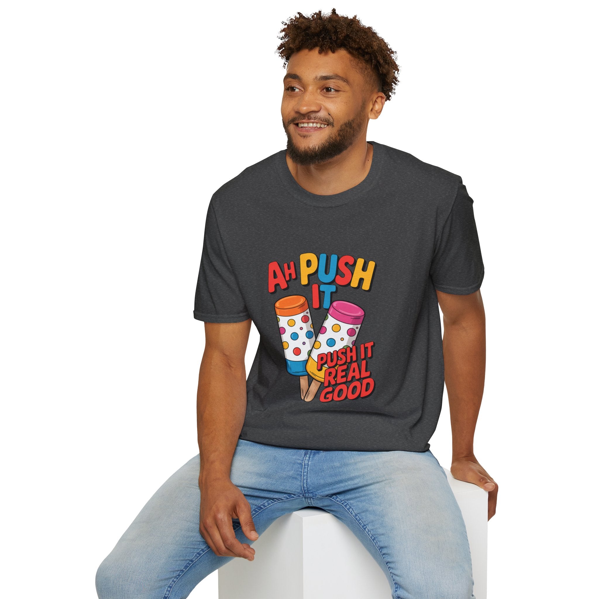 T-Shirt — “Ah Push It” Ice Cream Graphic Tee