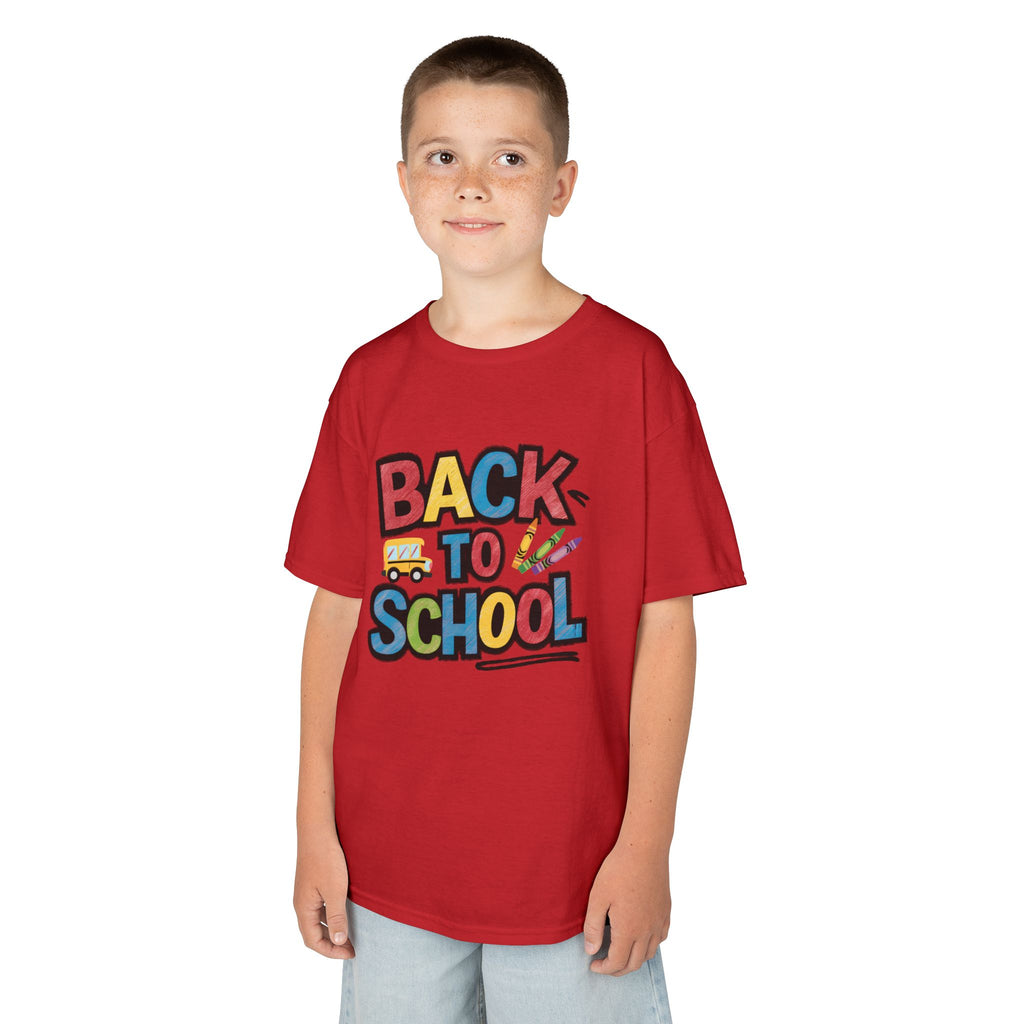 Back to School Kids T-Shirt — Colorful Retro School Design