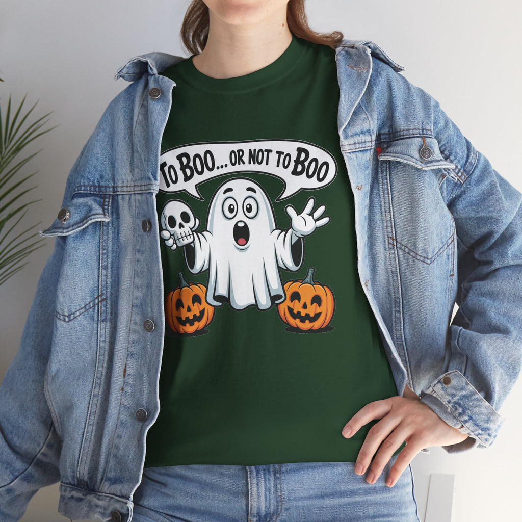 Halloween Ghost Tee - "To Boo... or Not to Boo" Cute Spooky Graphic T-Shirt