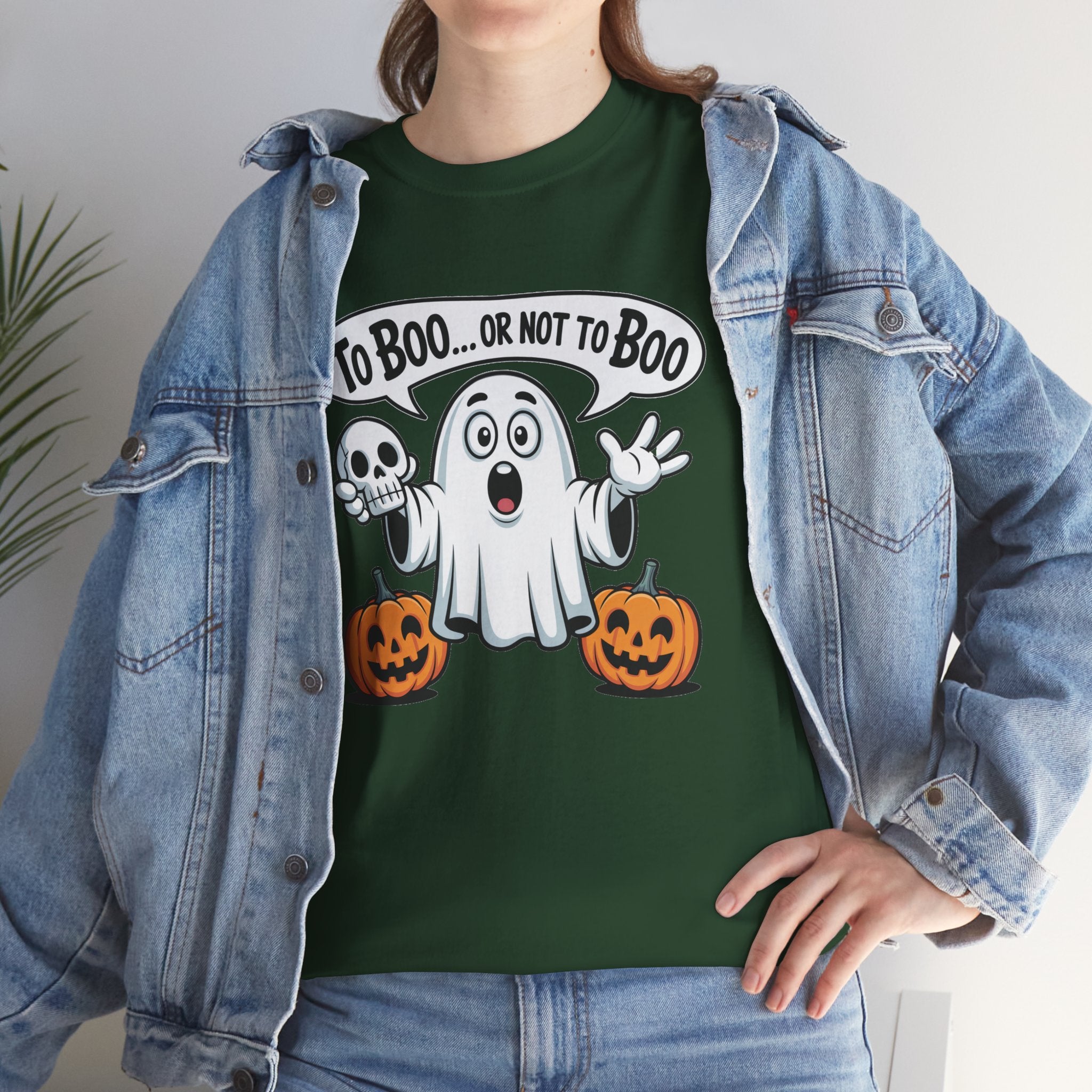 Halloween Ghost Tee - "To Boo... or Not to Boo" Cute Spooky Graphic T-Shirt
