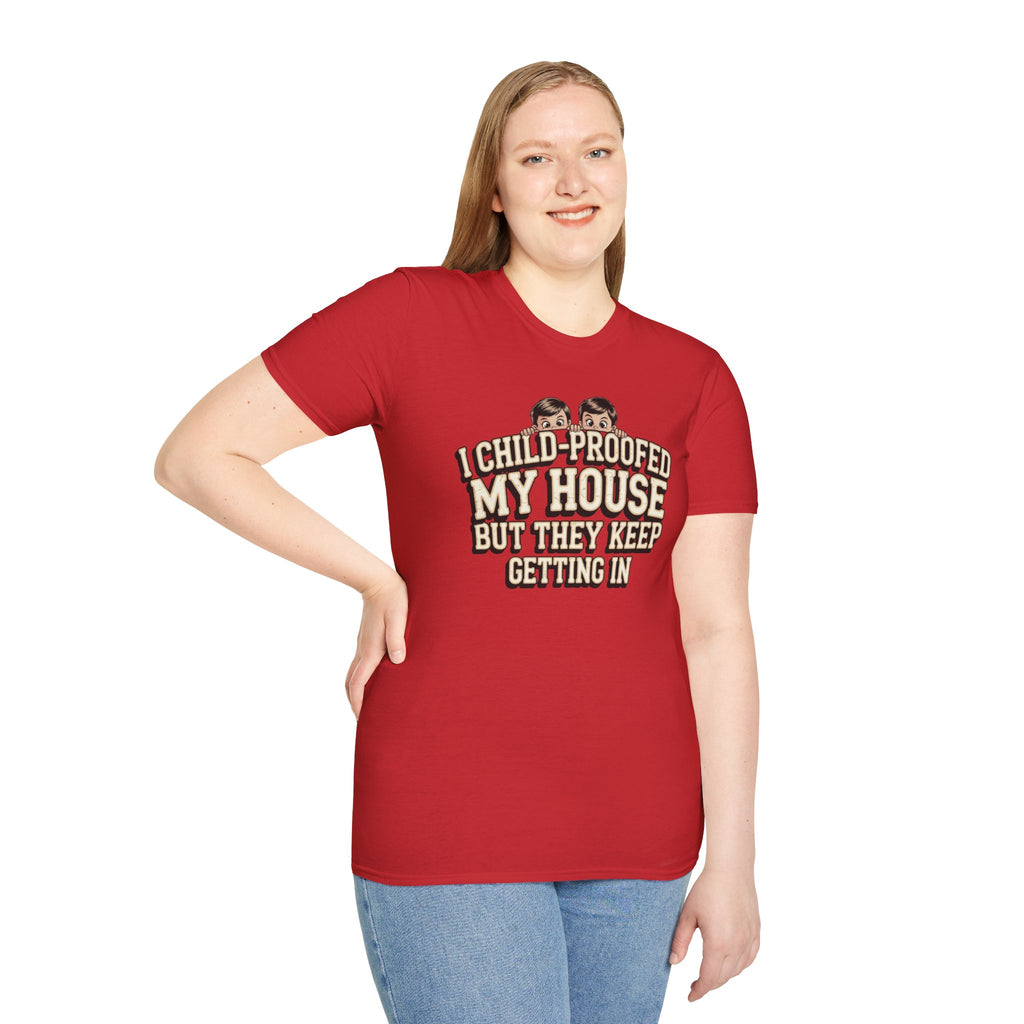 Funny Mom T-Shirt — I Child-Proofed My House Parenting Humor Gift Tee for Moms