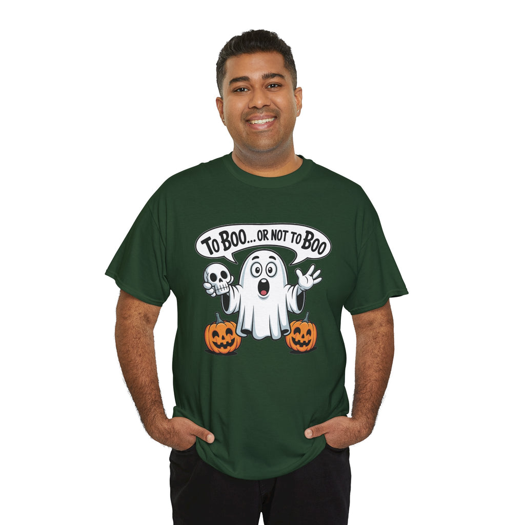 Halloween Ghost Tee - "To Boo... or Not to Boo" Cute Spooky Graphic T-Shirt