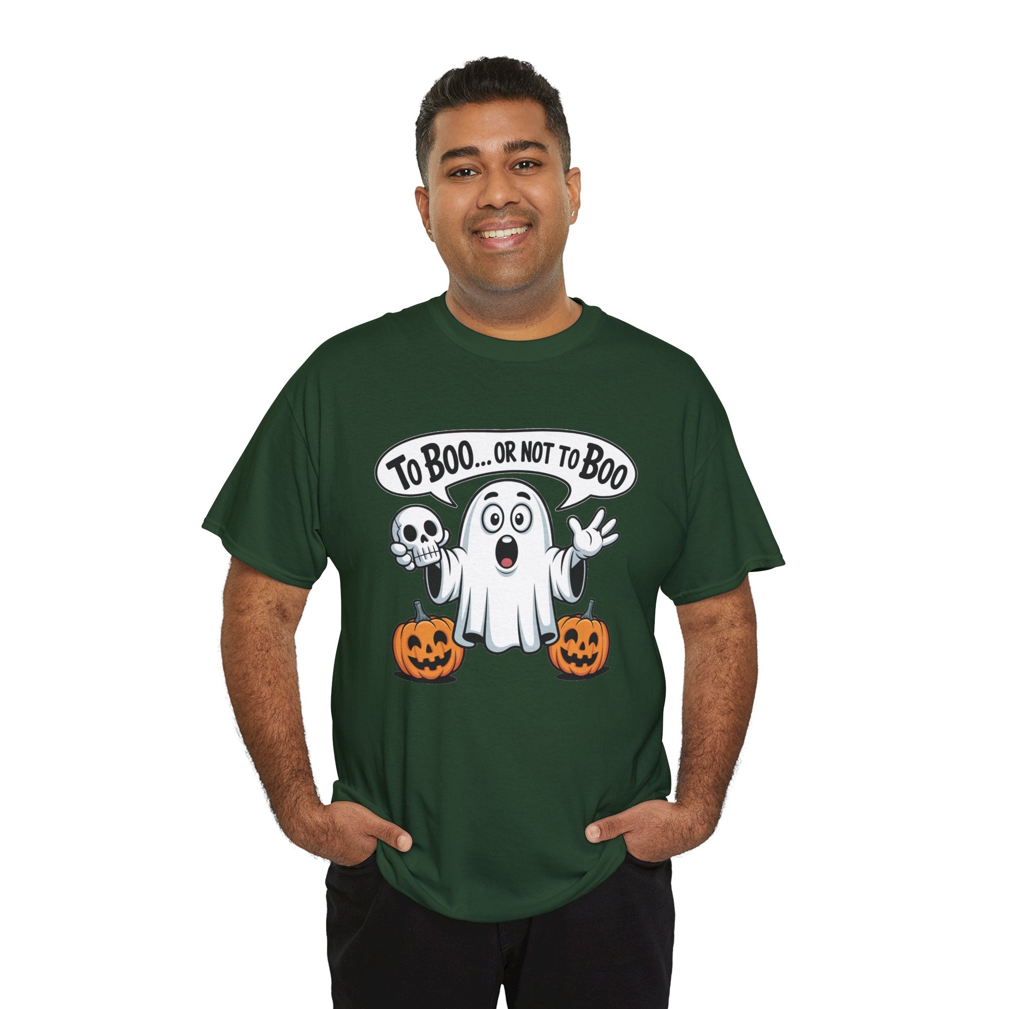 Halloween Ghost Tee - "To Boo... or Not to Boo" Cute Spooky Graphic T-Shirt