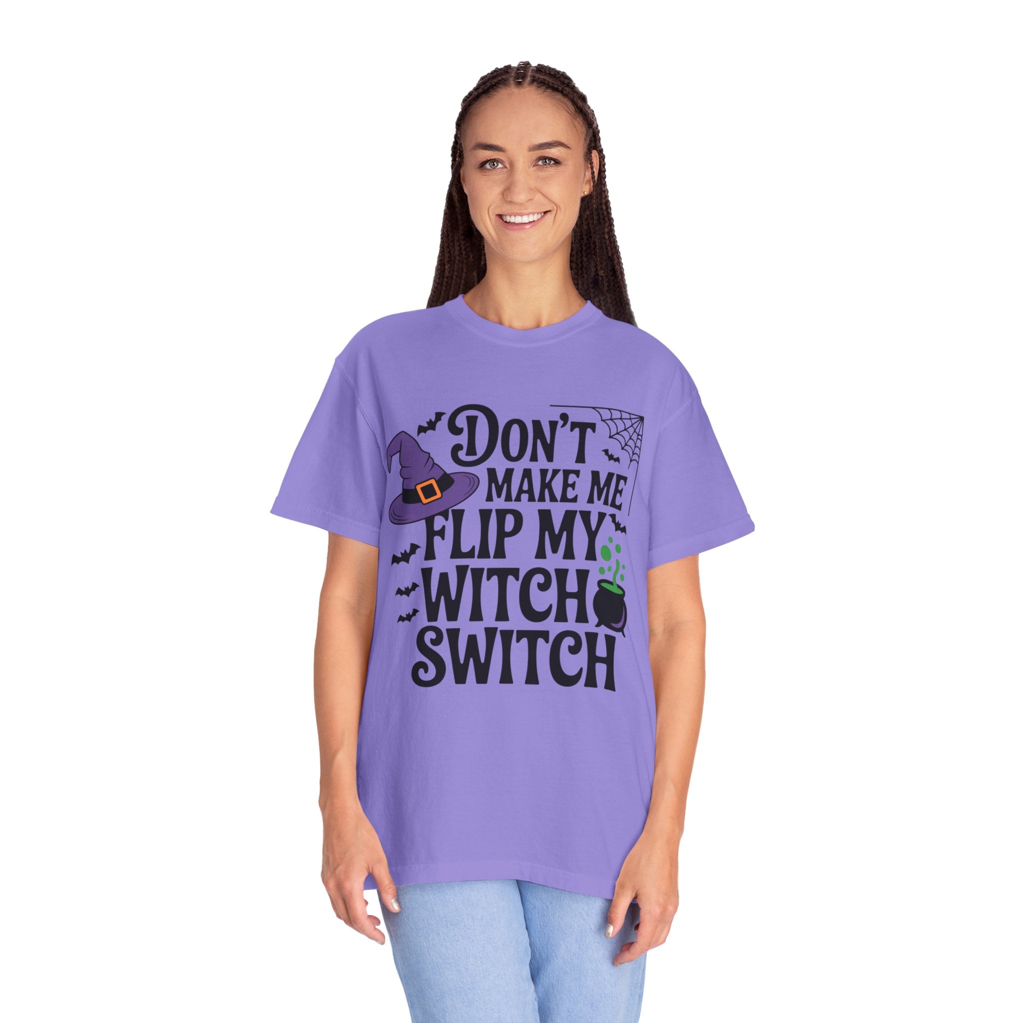 Halloween T-Shirt: "Don't Make Me Flip My Witch Switch" Graphic Tee