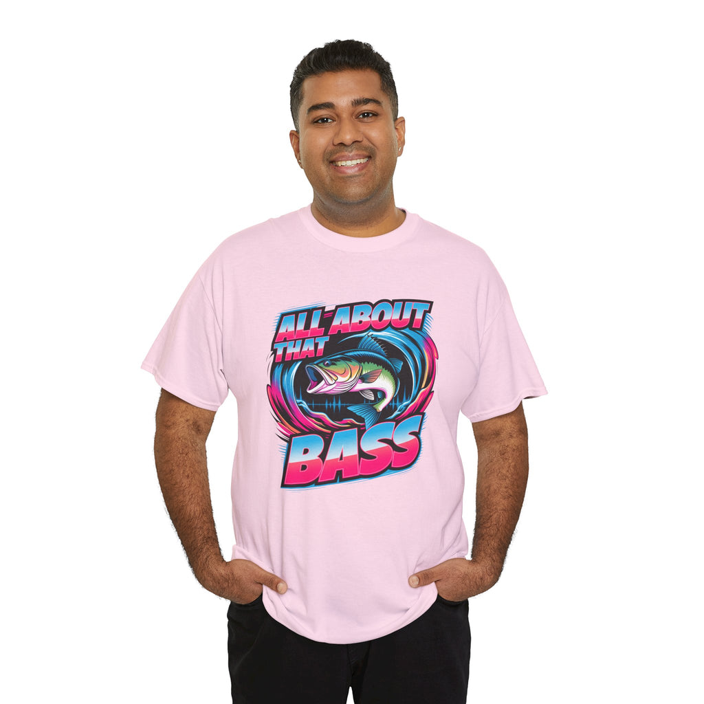 Bass Fishing T-Shirt — "All About That Bass" Retro Graphic Tee