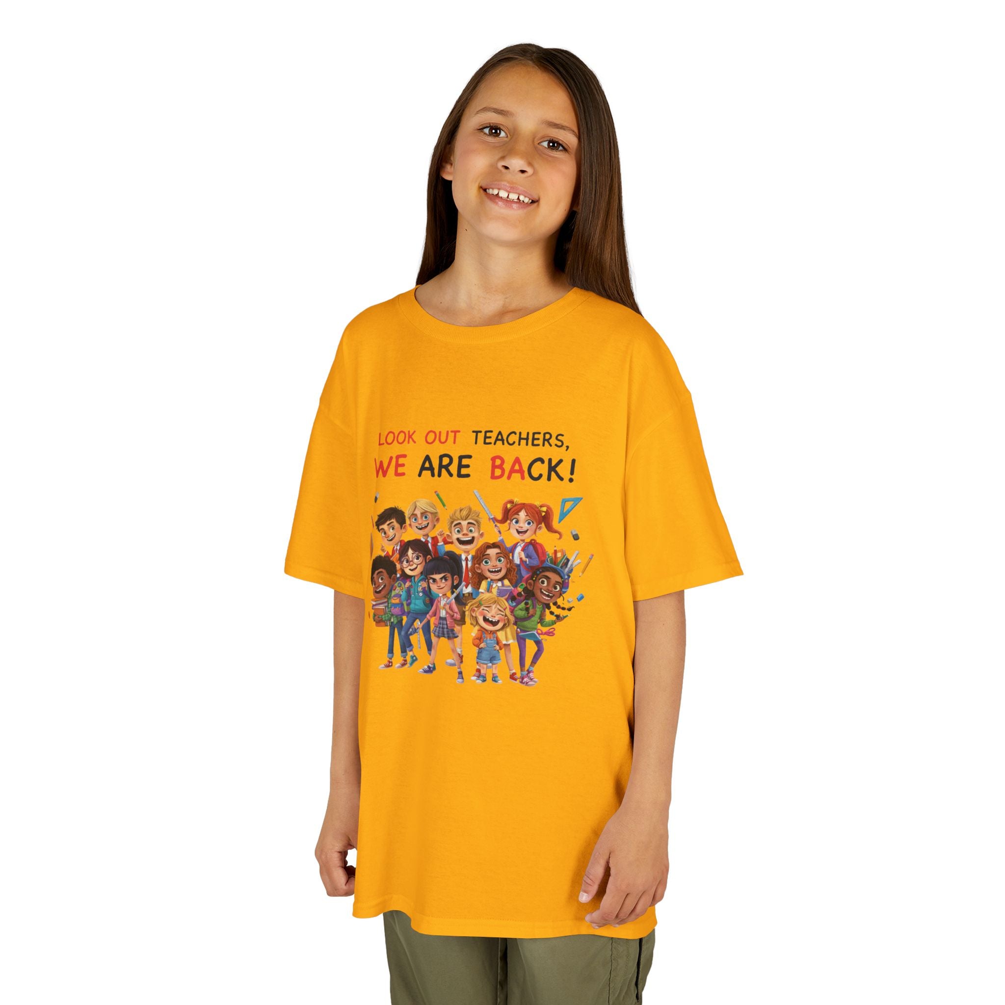 Kids T‑Shirt — "Look Out Teachers, We Are Back!" Back-to-School Graphic Tee