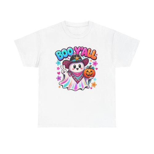 Boo Y’all Ghost Tee — Cute Halloween Pumpkin Trick-or-Treat T-Shirt