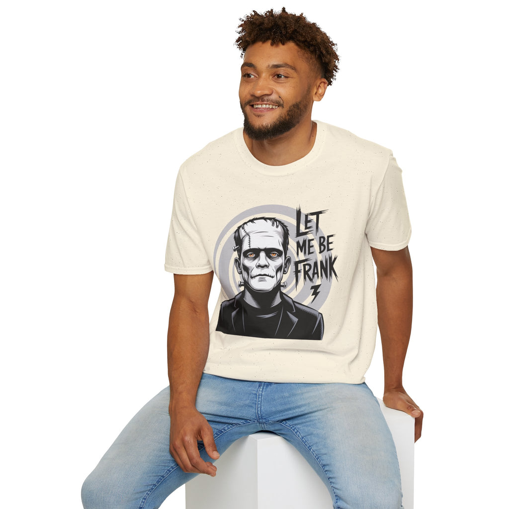 Frankenstein Monster Graphic T-Shirt — "Let Me Be Frank" Halloween Tee