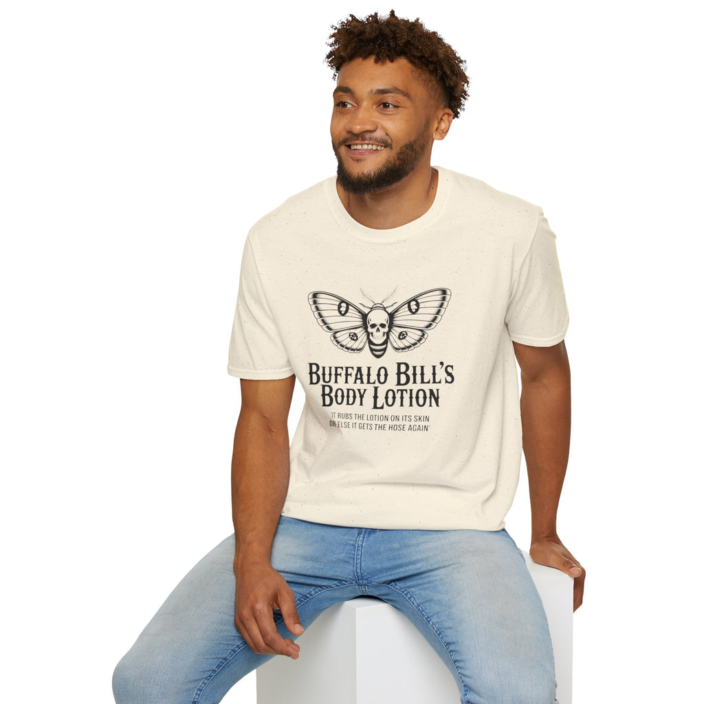 Buffalo Bill’s Body Lotion Graphic T-Shirt — Moth Skull Vintage Horror Tee