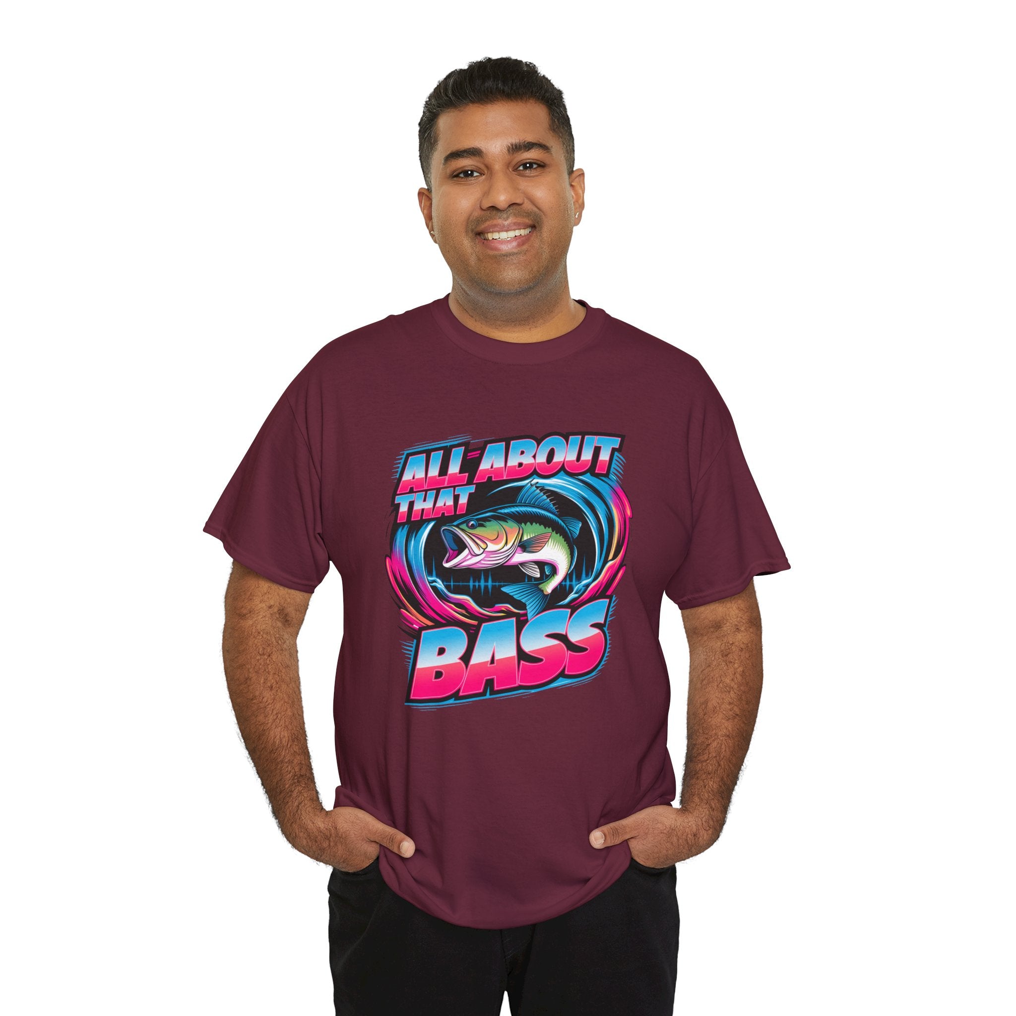 Bass Fishing T-Shirt — "All About That Bass" Retro Graphic Tee