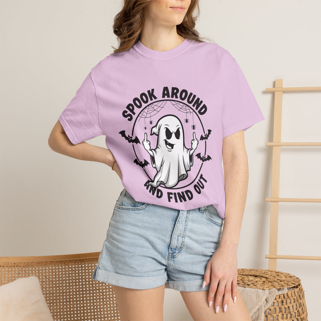 Spook Around And Find Out T-Shirt — Cute Halloween Ghost Graphic Tee