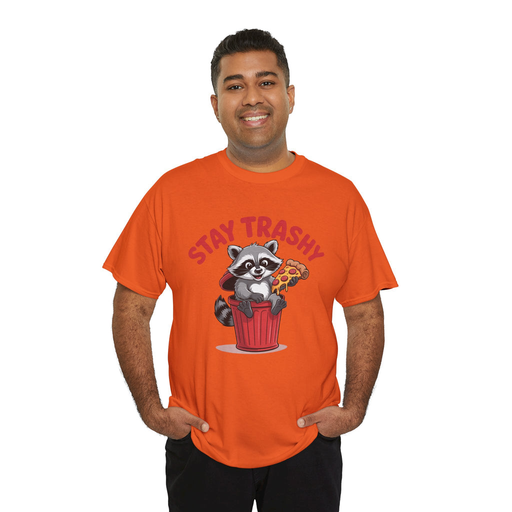 Funny Raccoon T-Shirt — Stay Trashy Humor Gift Tee for Women