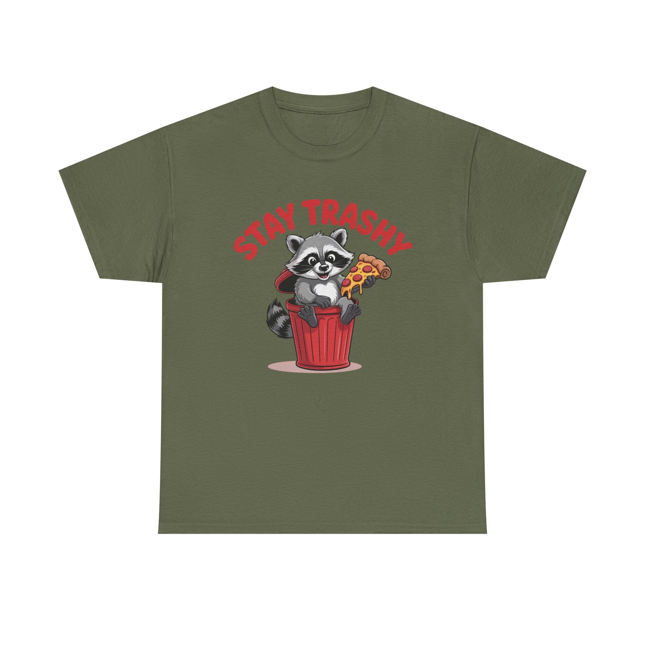 Funny Raccoon T-Shirt — Stay Trashy Humor Gift Tee for Women