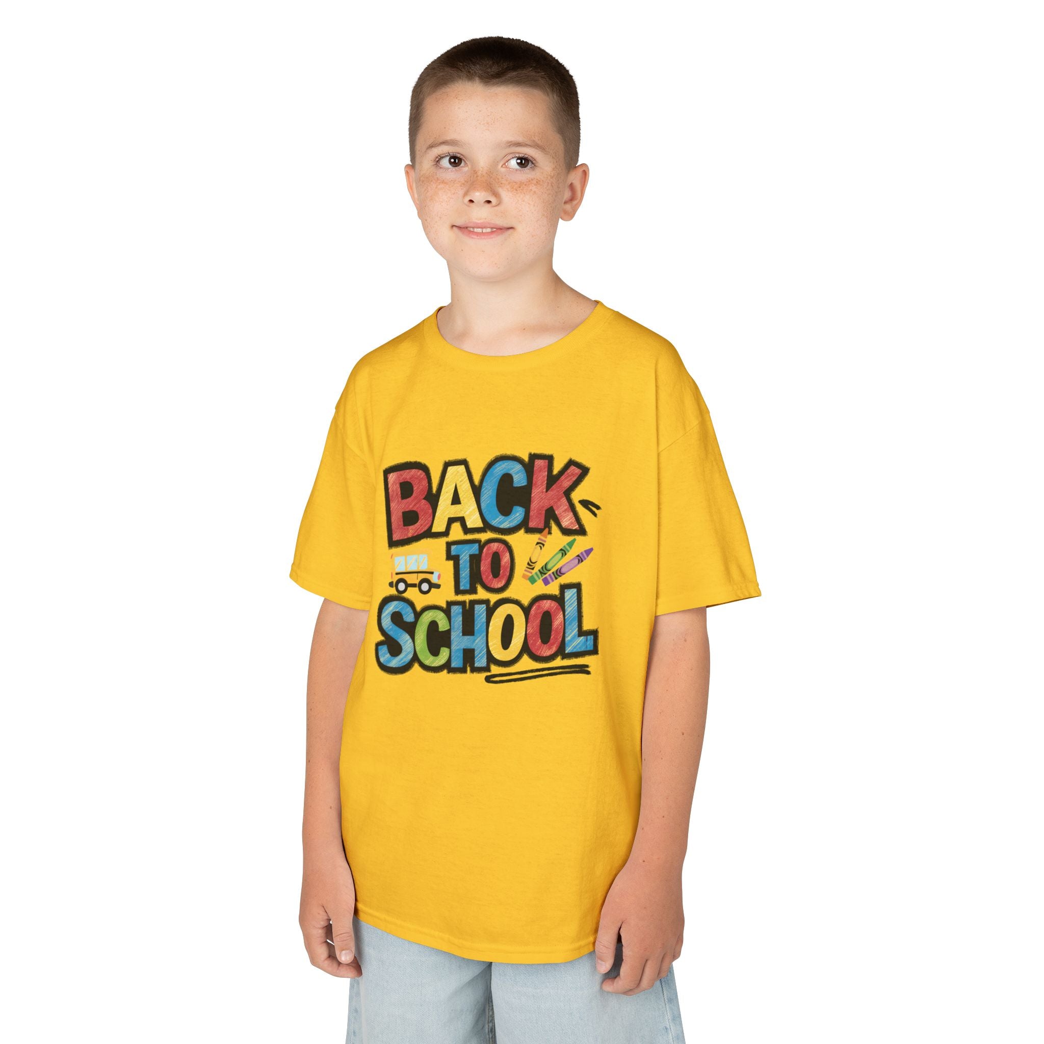 Back to School Kids T-Shirt — Colorful Retro School Design