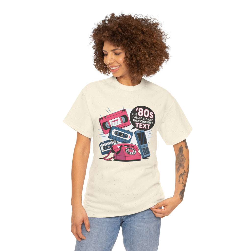 '80s Retro Phones Tee – Vintage Rotary, Cassette & Brick Cell Graphic T-Shirt