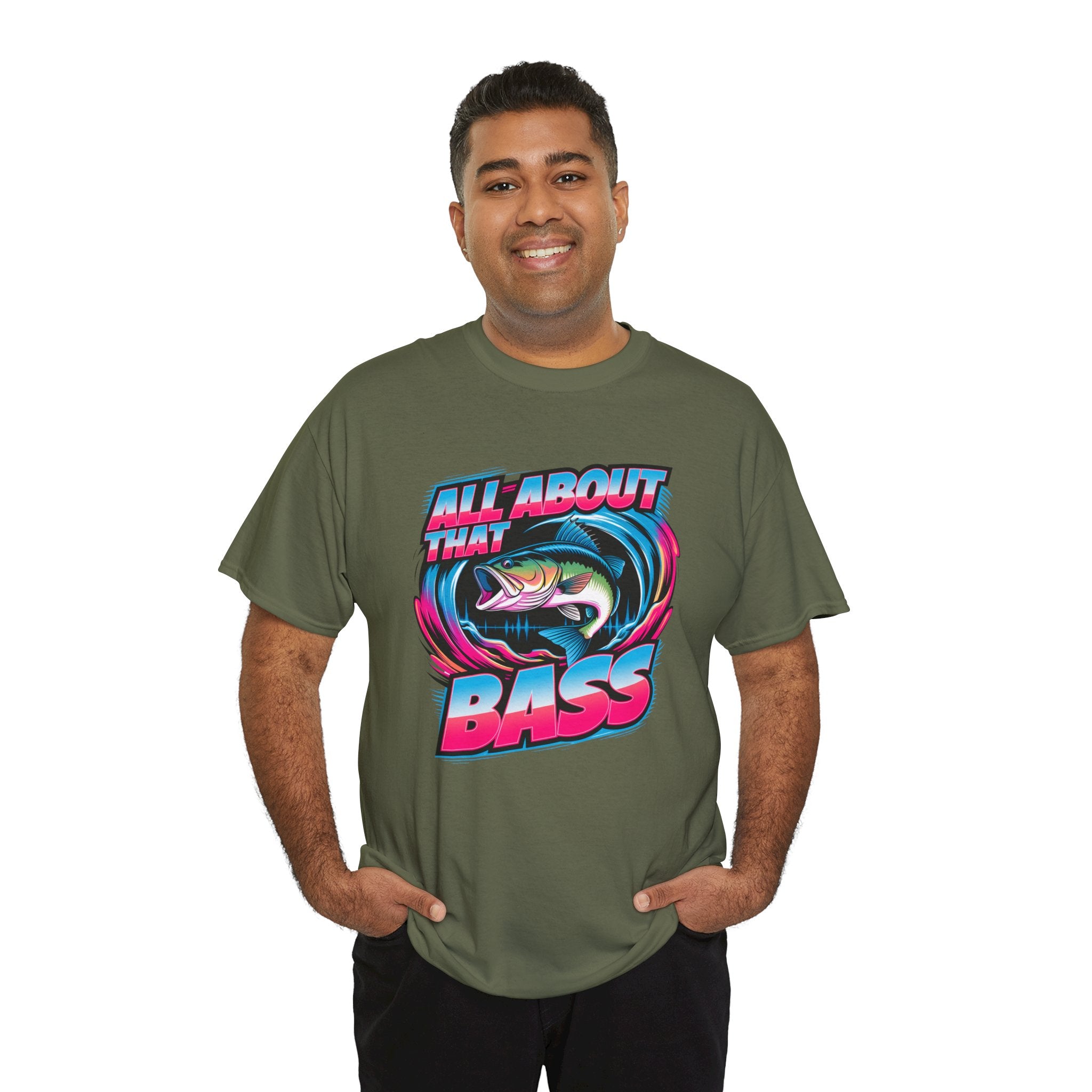 Bass Fishing T-Shirt — "All About That Bass" Retro Graphic Tee