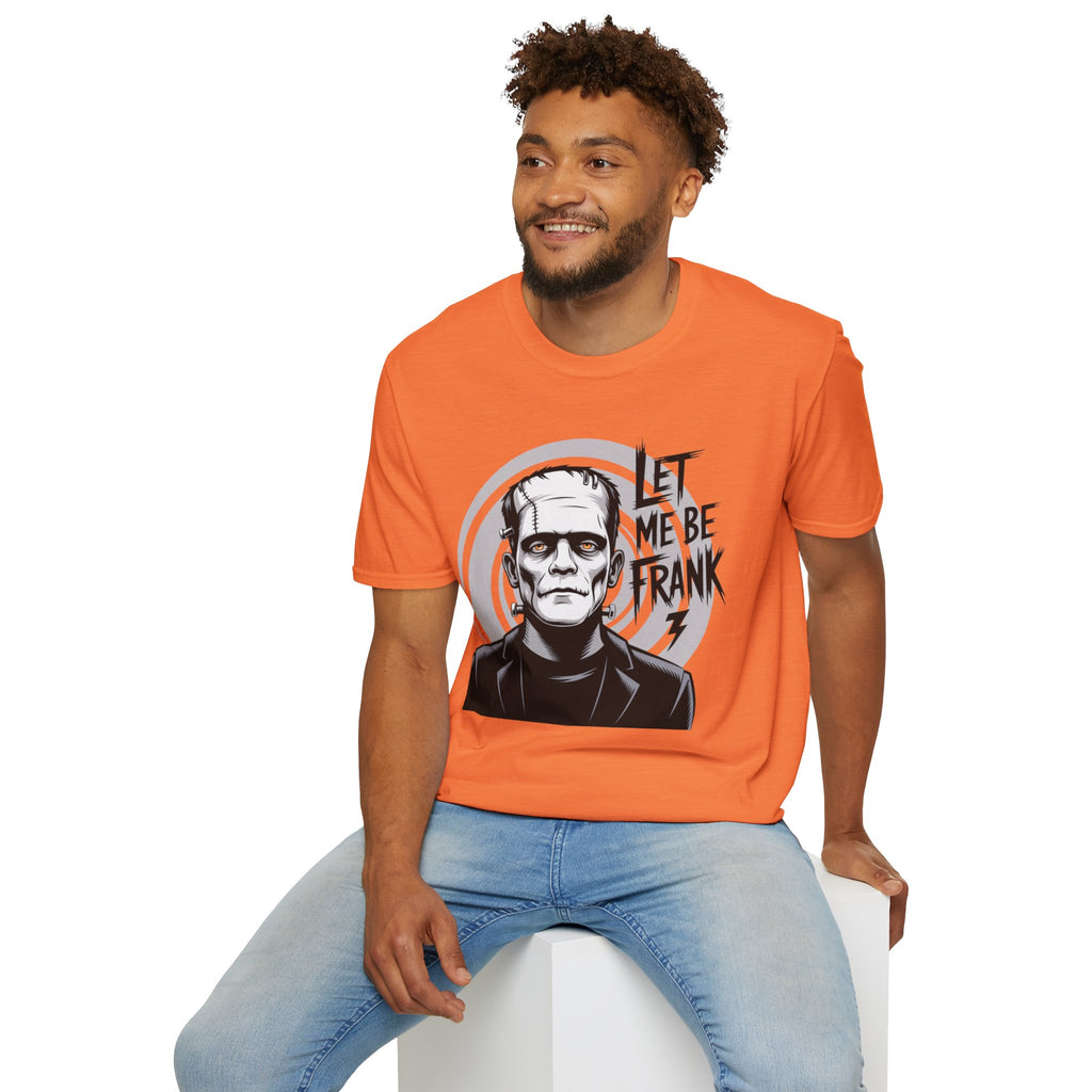 Frankenstein Monster Graphic T-Shirt — "Let Me Be Frank" Halloween Tee