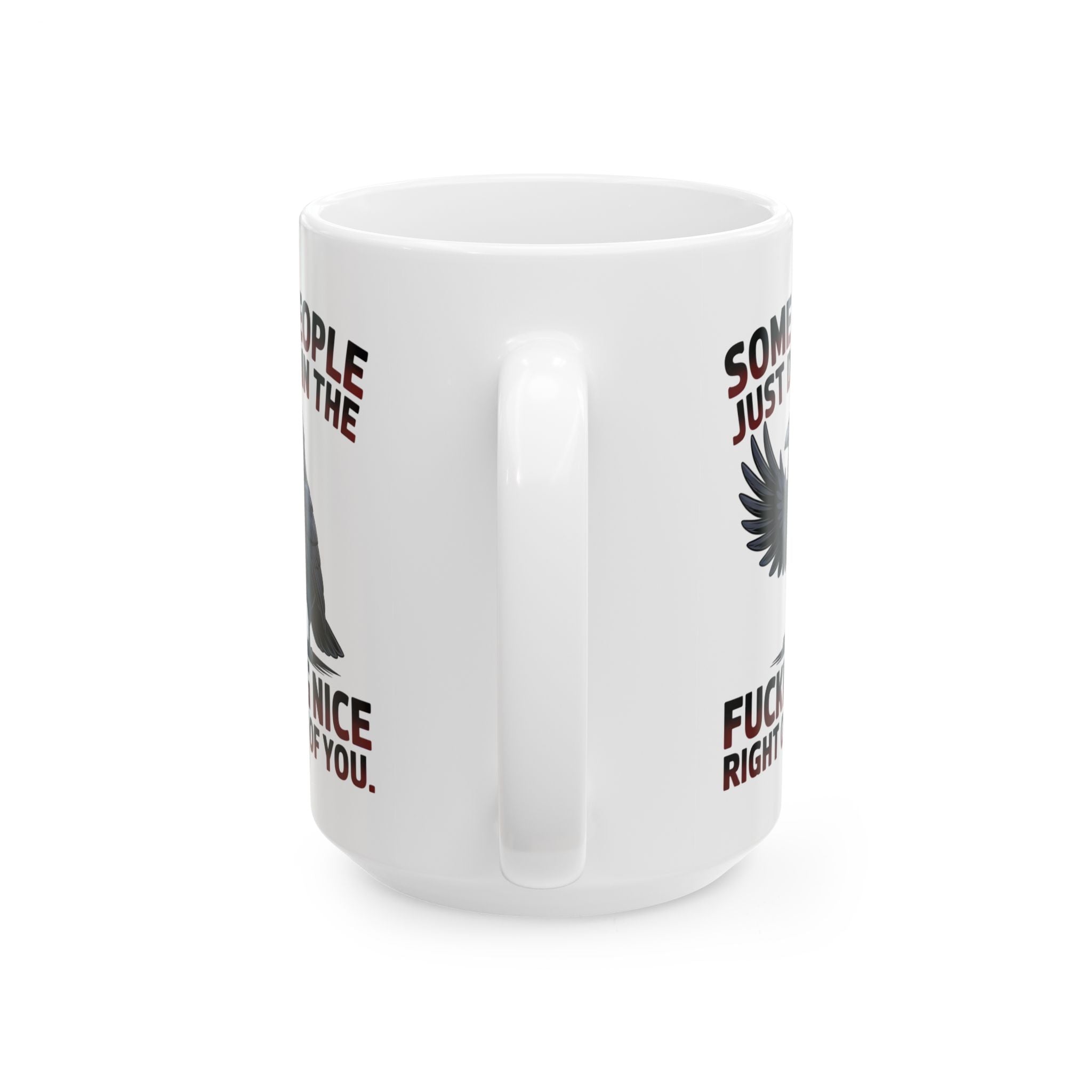 Ceramic Mug — Funny Dark Humor Coffee Mug with 'Some People Just Drain' Gothic Design