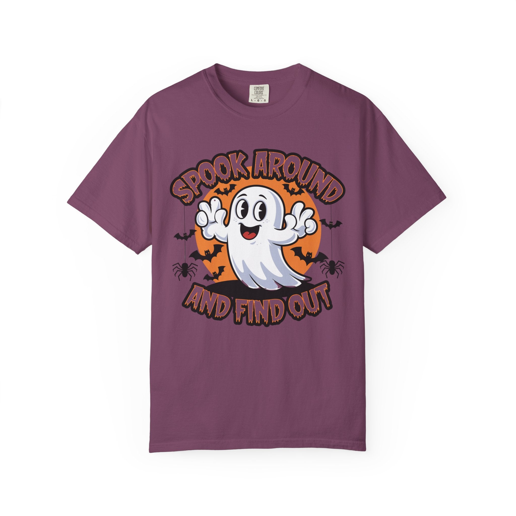 Halloween Ghost T-Shirt — “Spook Around and Find Out” Cute Retro Graphic Tee