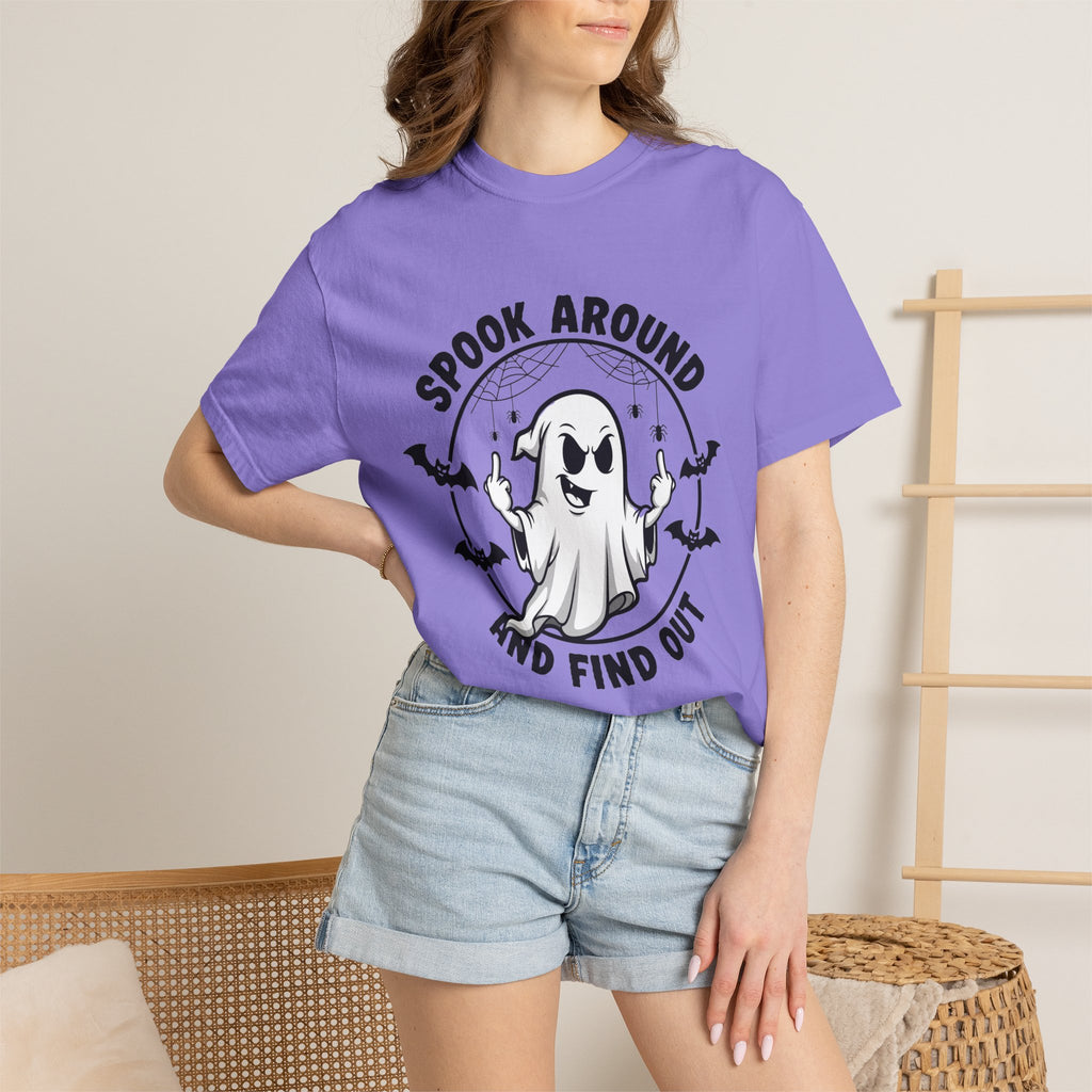 Spook Around And Find Out T-Shirt — Cute Halloween Ghost Graphic Tee