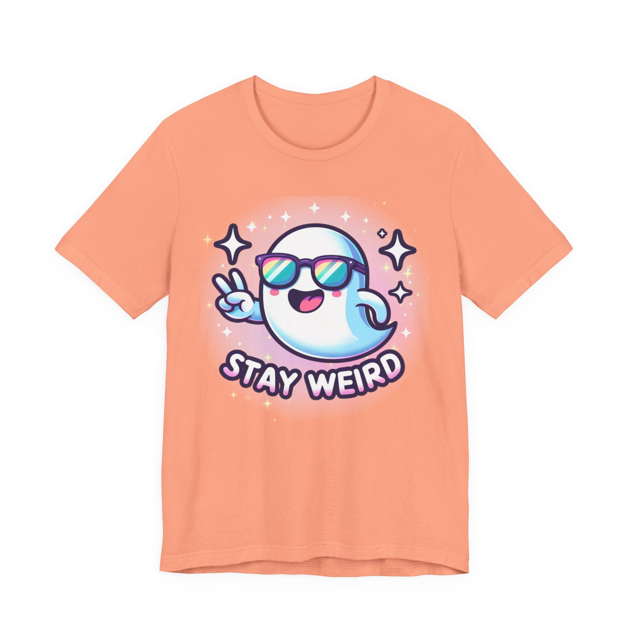 Stay Weird Ghost T-Shirt — Cute Cartoon Ghost with Sunglasses