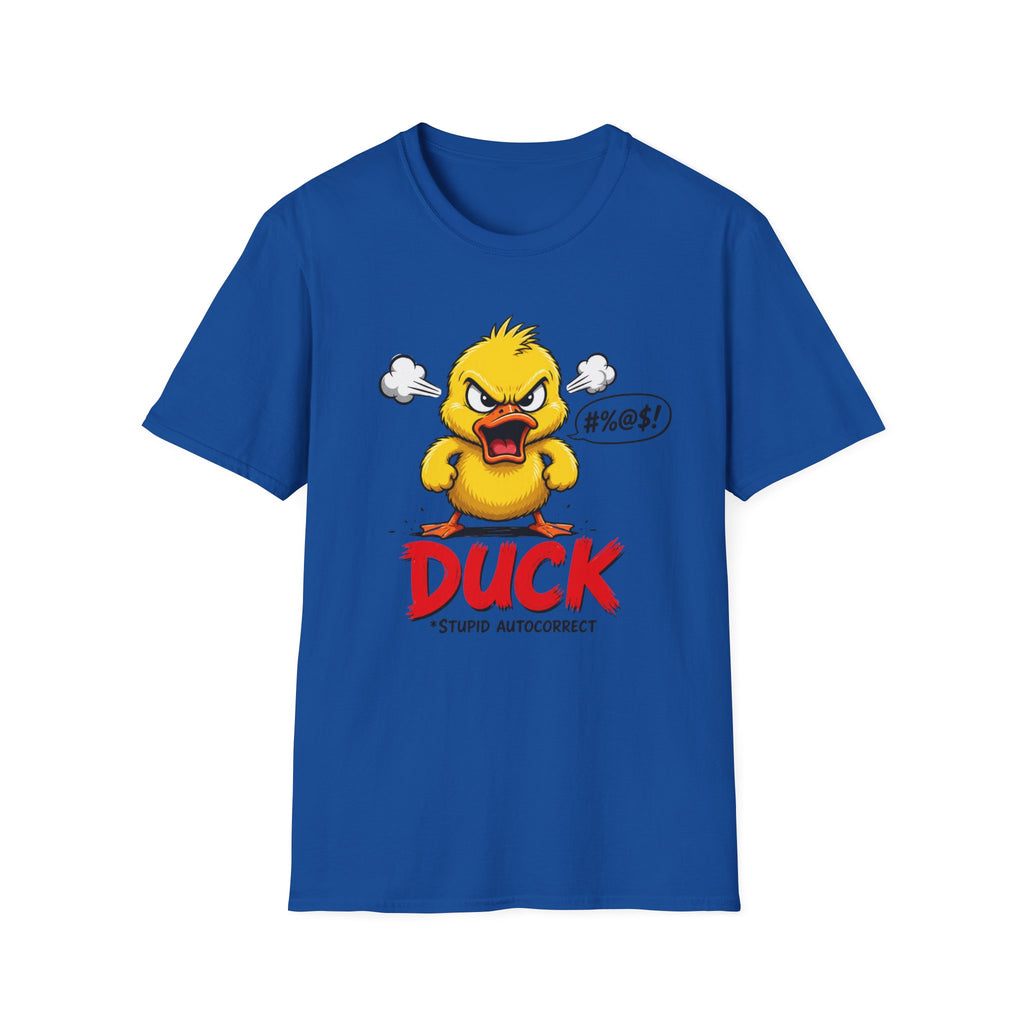Angry Duck T-Shirt — Funny "Duck (Stupid Autocorrect)" Graphic Tee