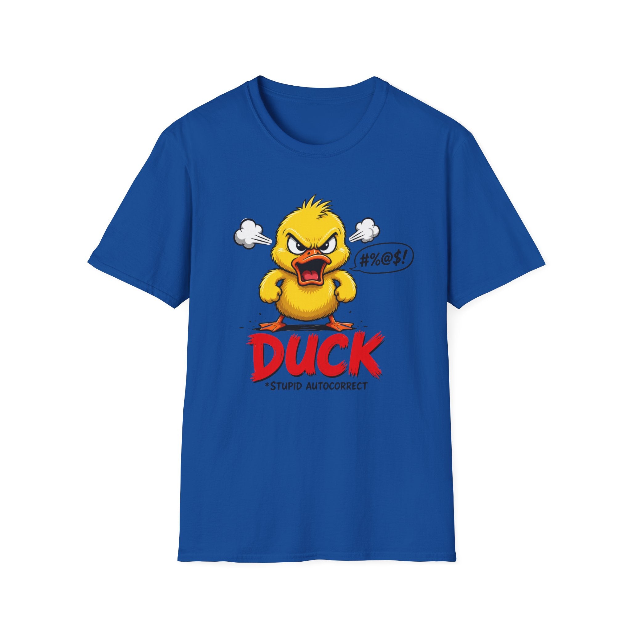 Angry Duck T-Shirt — Funny "Duck (Stupid Autocorrect)" Graphic Tee